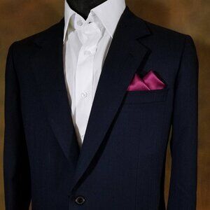 New - Men's 2 PT. Plum Purple Satin Pre-Folded Pocket Square Insert